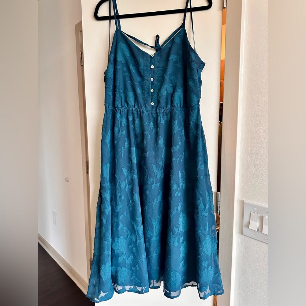 LC Lauren Conrad Teal Maxi Dress